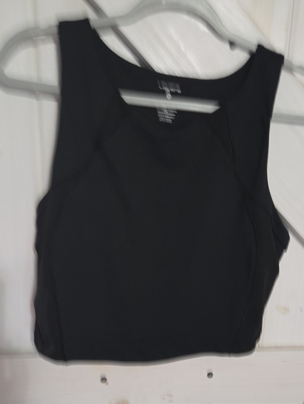 Layer 8 Black Sleeveless Crop Tank